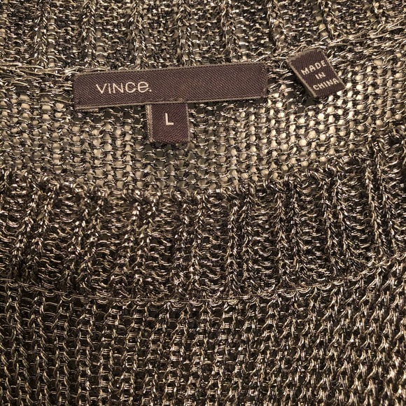 NWOT! VINCE women’s metallic mesh top - Picture 5 of 7